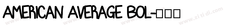 American Average Bol字体转换